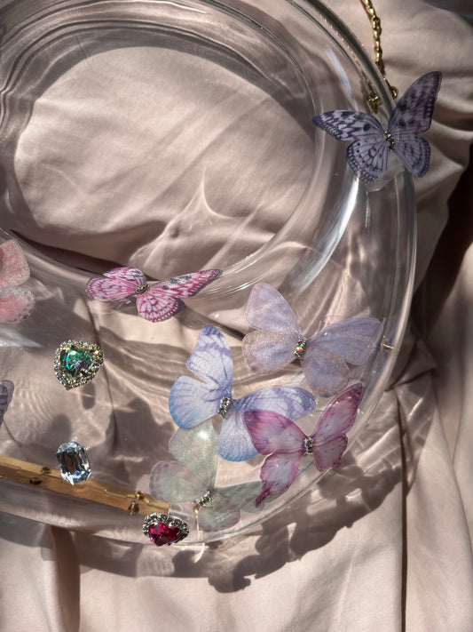 Bolso acrílico mariposas