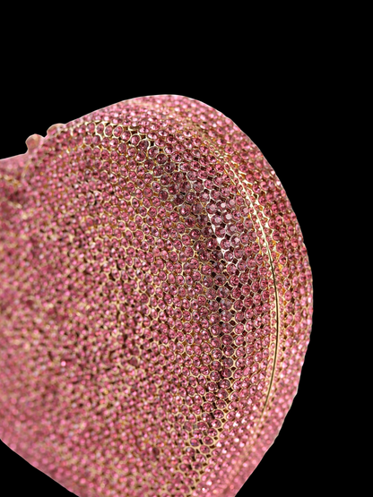 Bolso clutch corazón diamantes