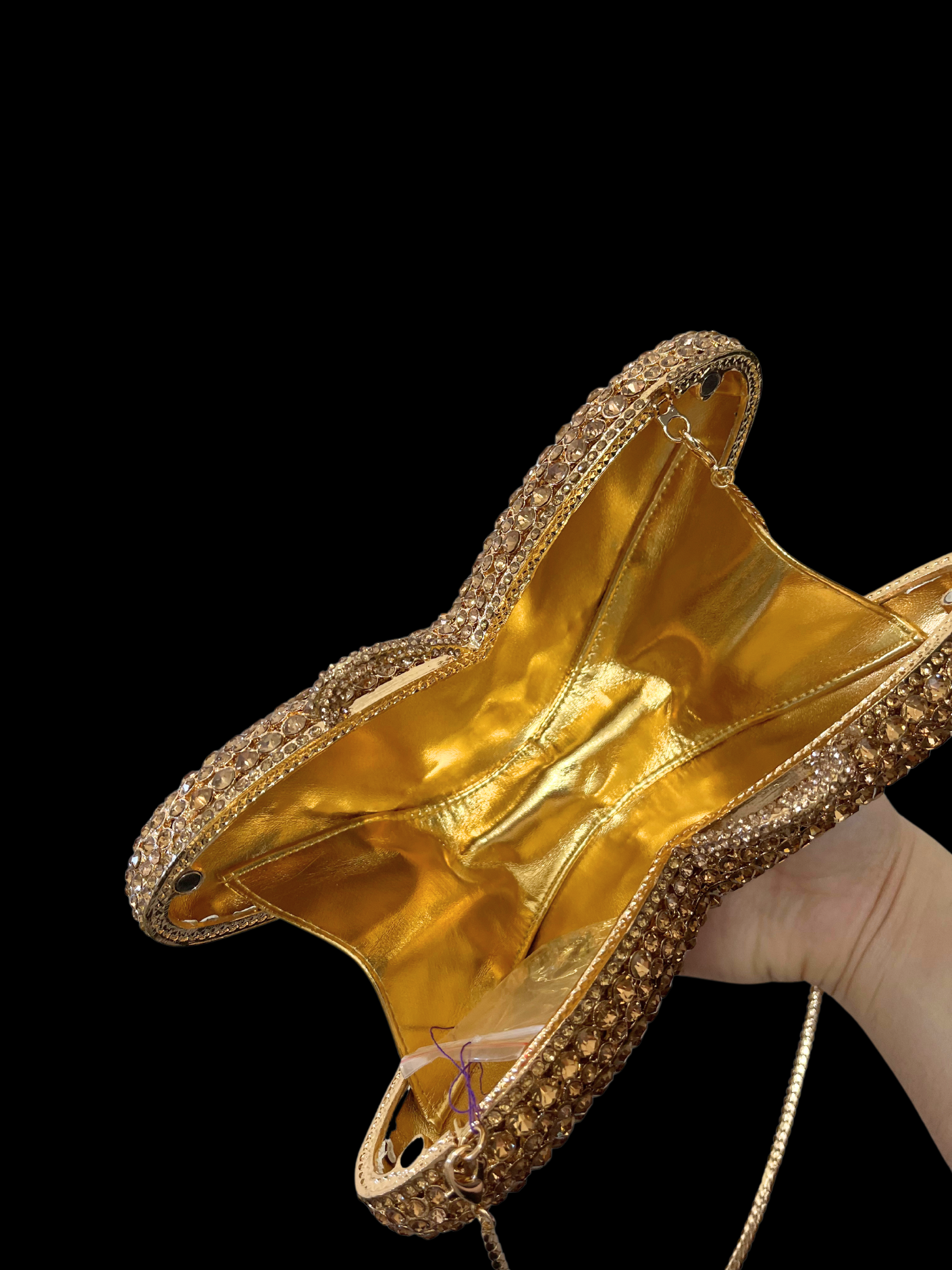 Bolso clutch diamantes mariposa