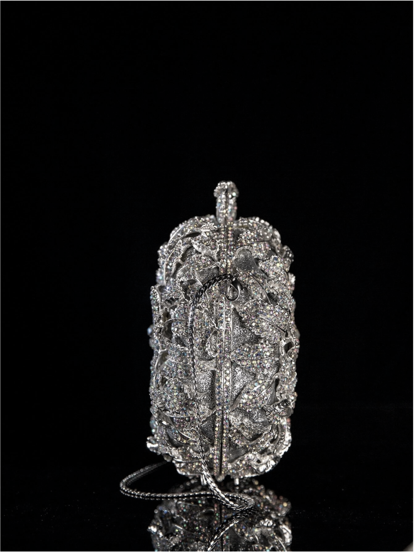 Bolso clutch rosa diamantes