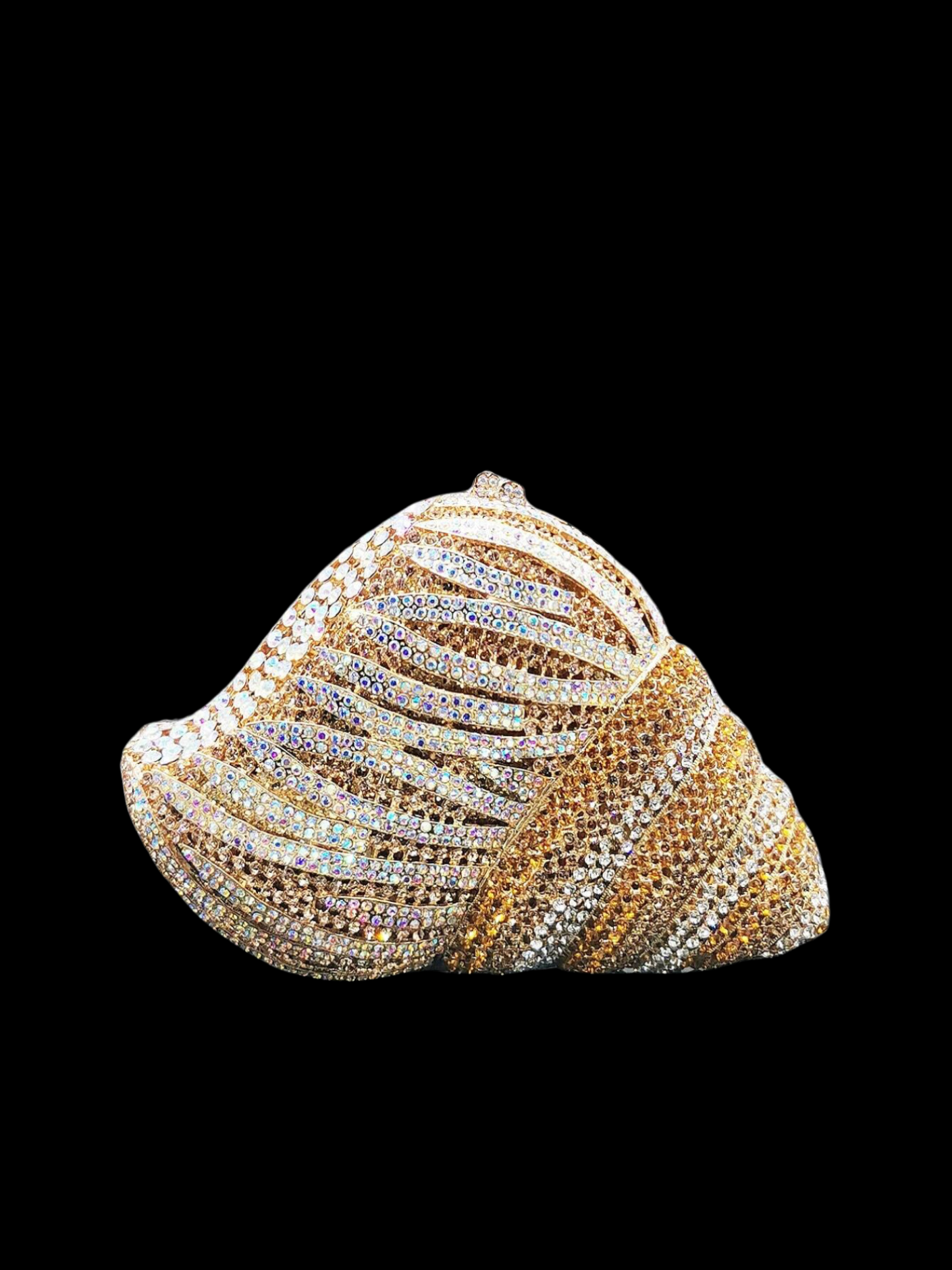 Bolso clutch caracol diamantes