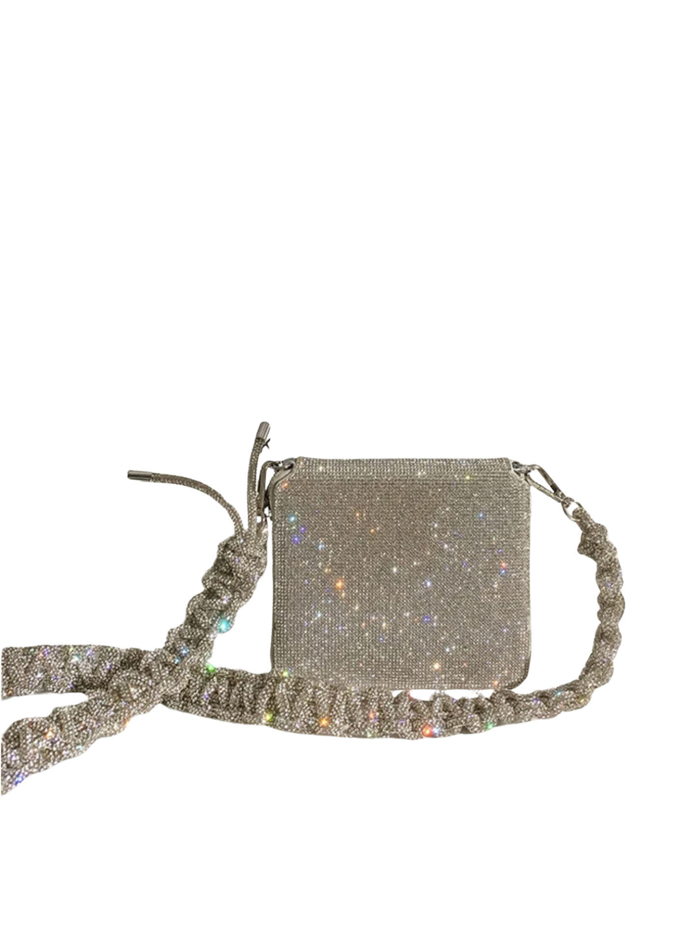 Bolso cadena tejida diamantes