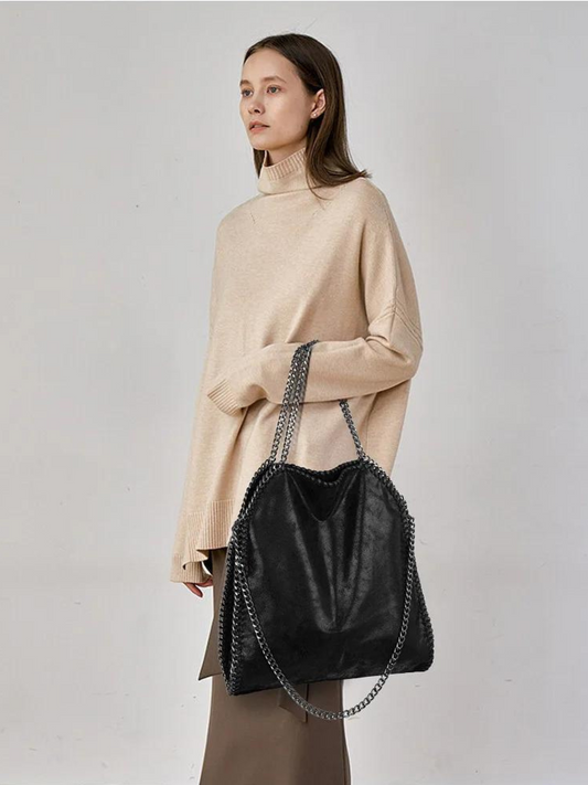 Bolso tote metálico diseño cadena