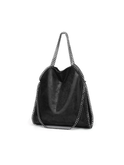 Bolso tote metálico diseño cadena
