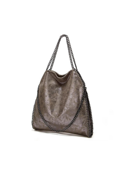 Bolso tote metálico diseño cadena
