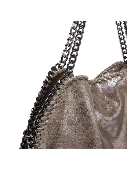 Bolso tote metálico diseño cadena