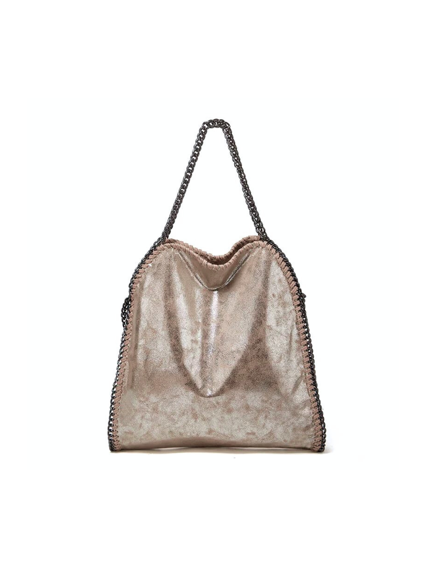 Bolso tote metálico diseño cadena