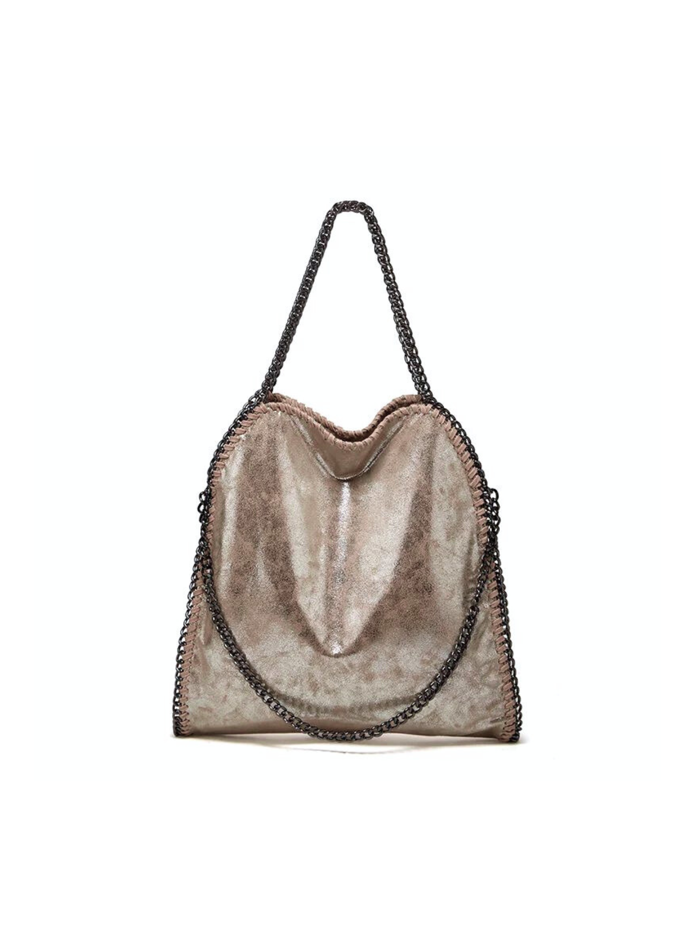 Bolso tote metálico diseño cadena