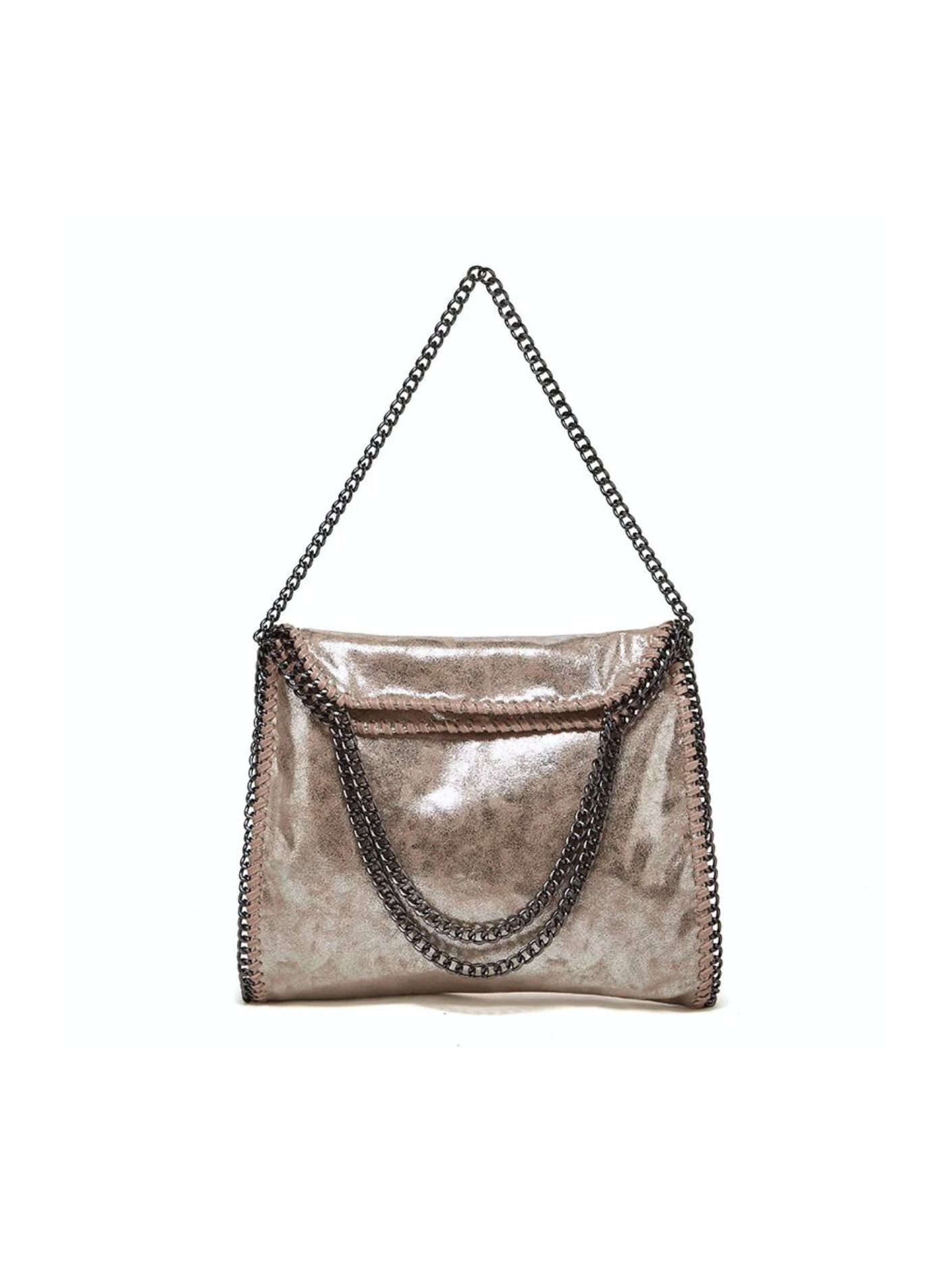 Bolso tote metálico diseño cadena