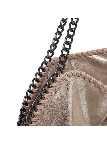 Bolso tote metálico diseño cadena