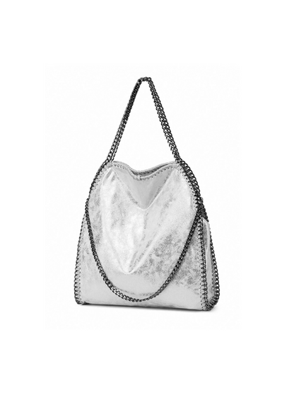 Bolso tote metálico diseño cadena