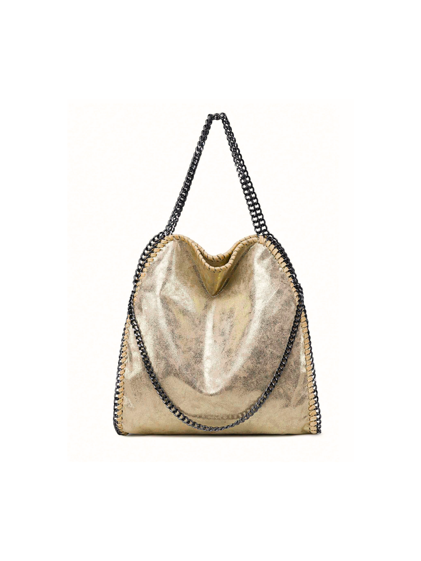 Bolso tote metálico diseño cadena