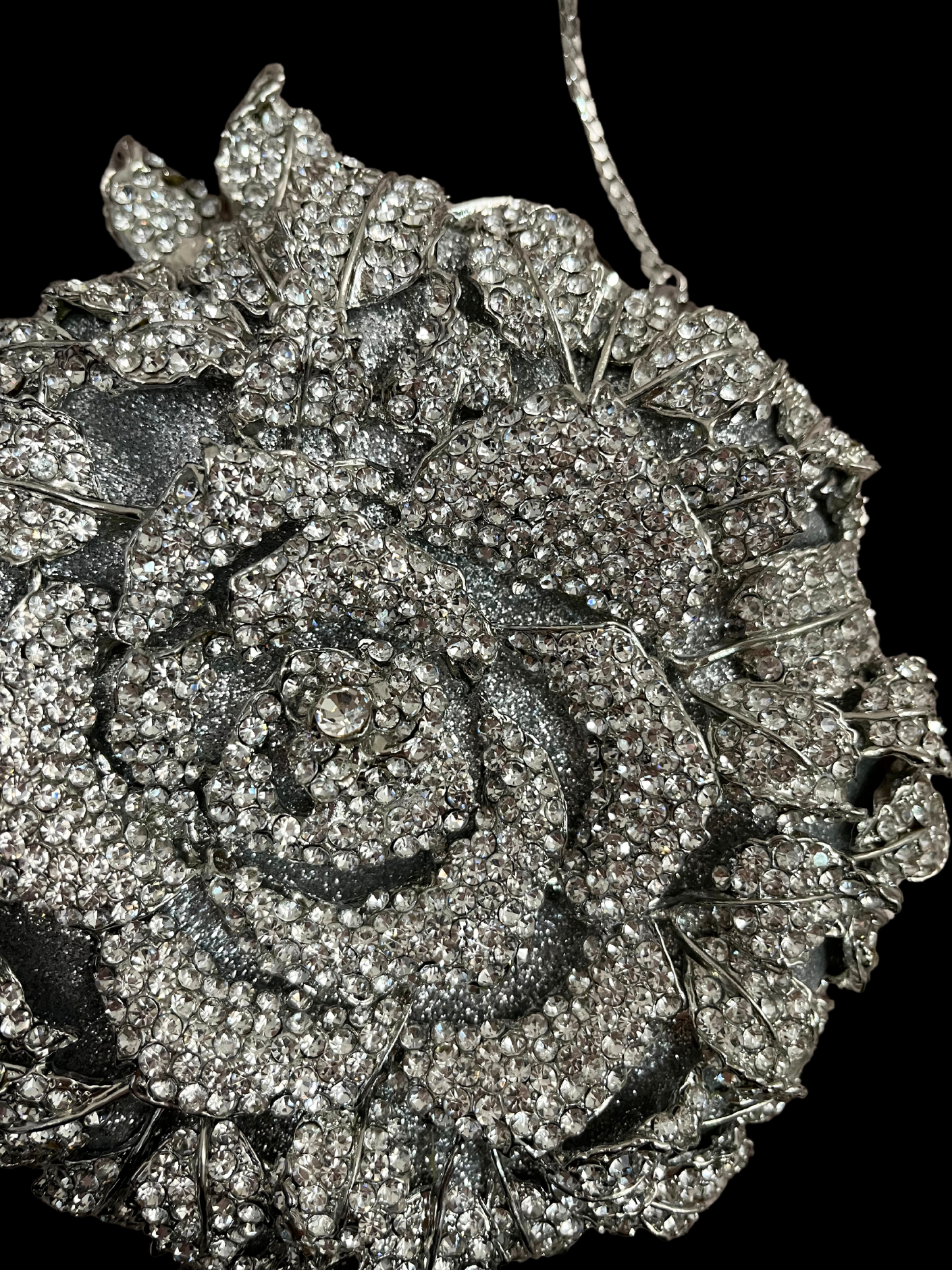 Bolso clutch rosa diamantes