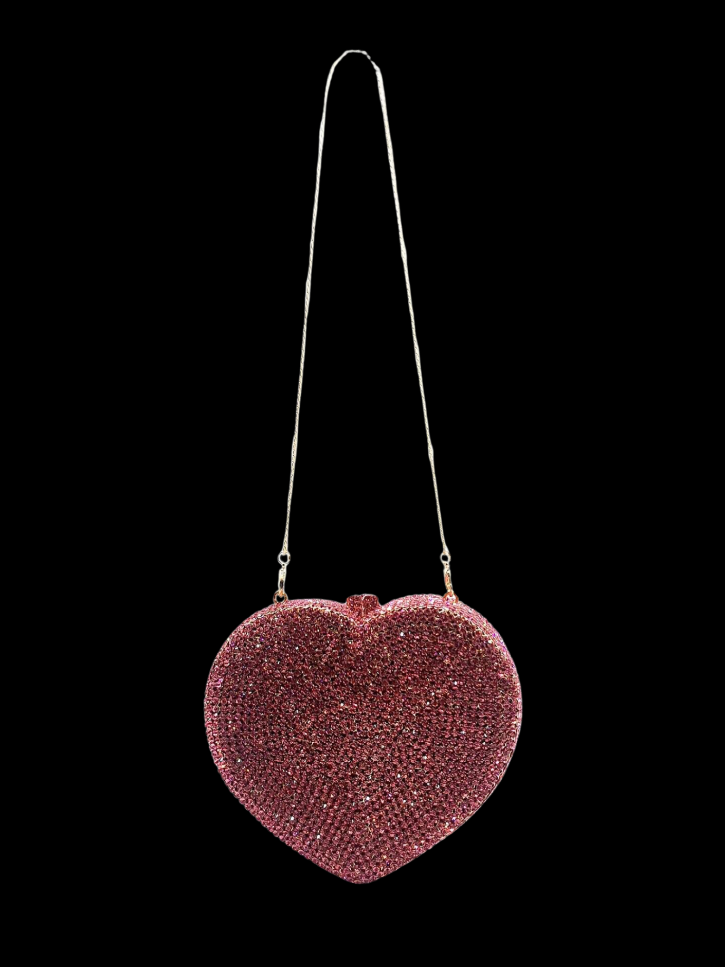 Bolso clutch corazón diamantes