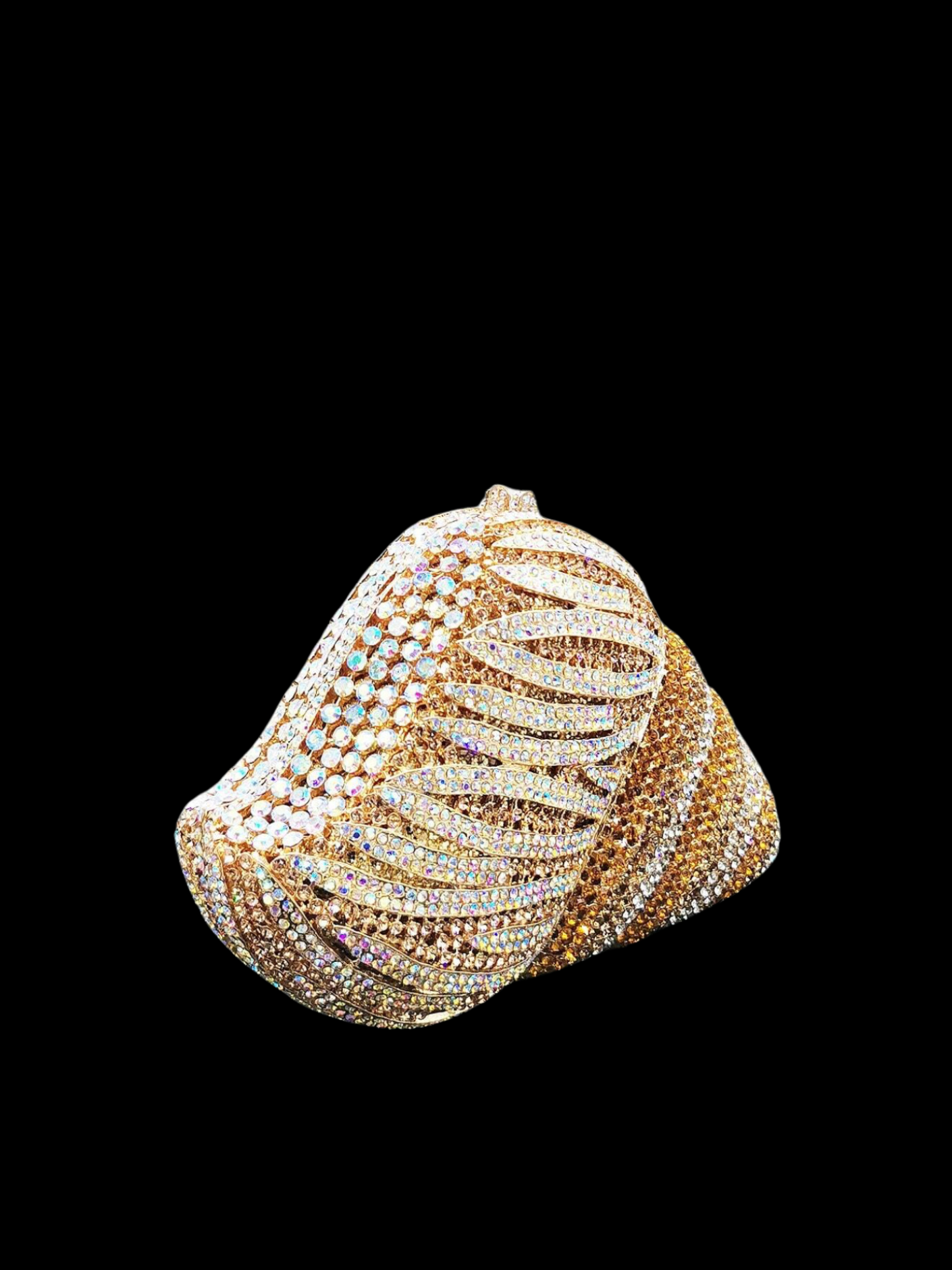 Bolso clutch caracol diamantes