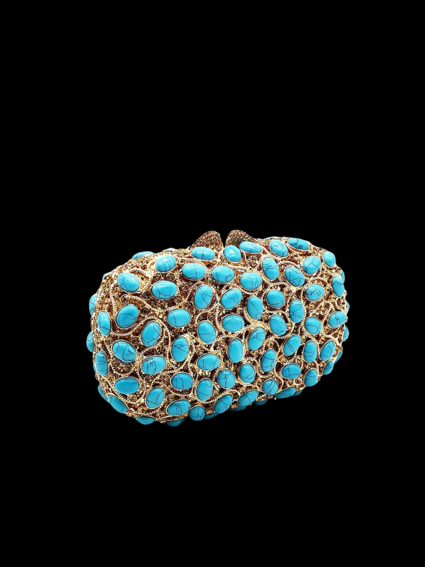 Bolso clutch cartera turquesa