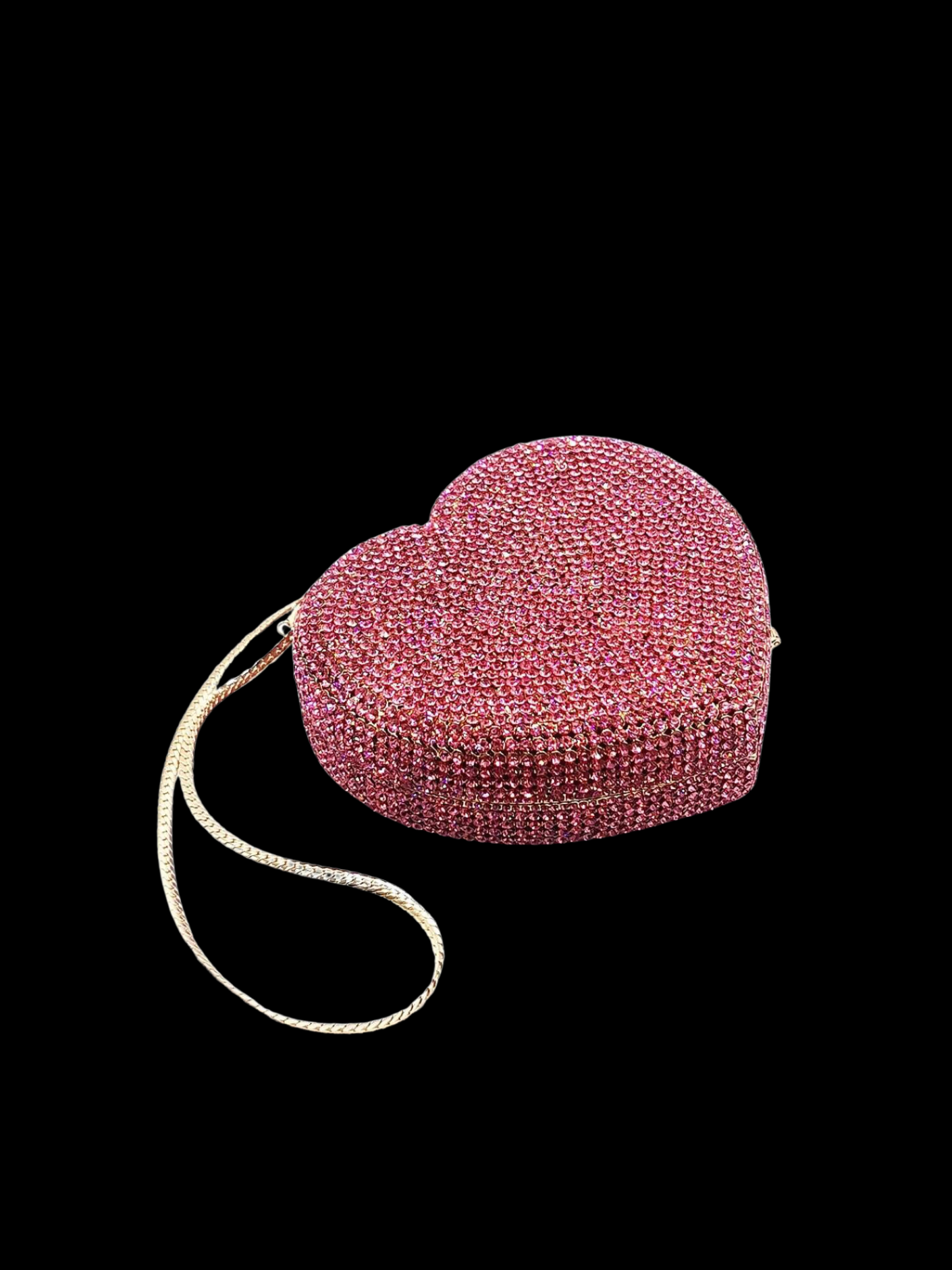Bolso clutch corazón diamantes