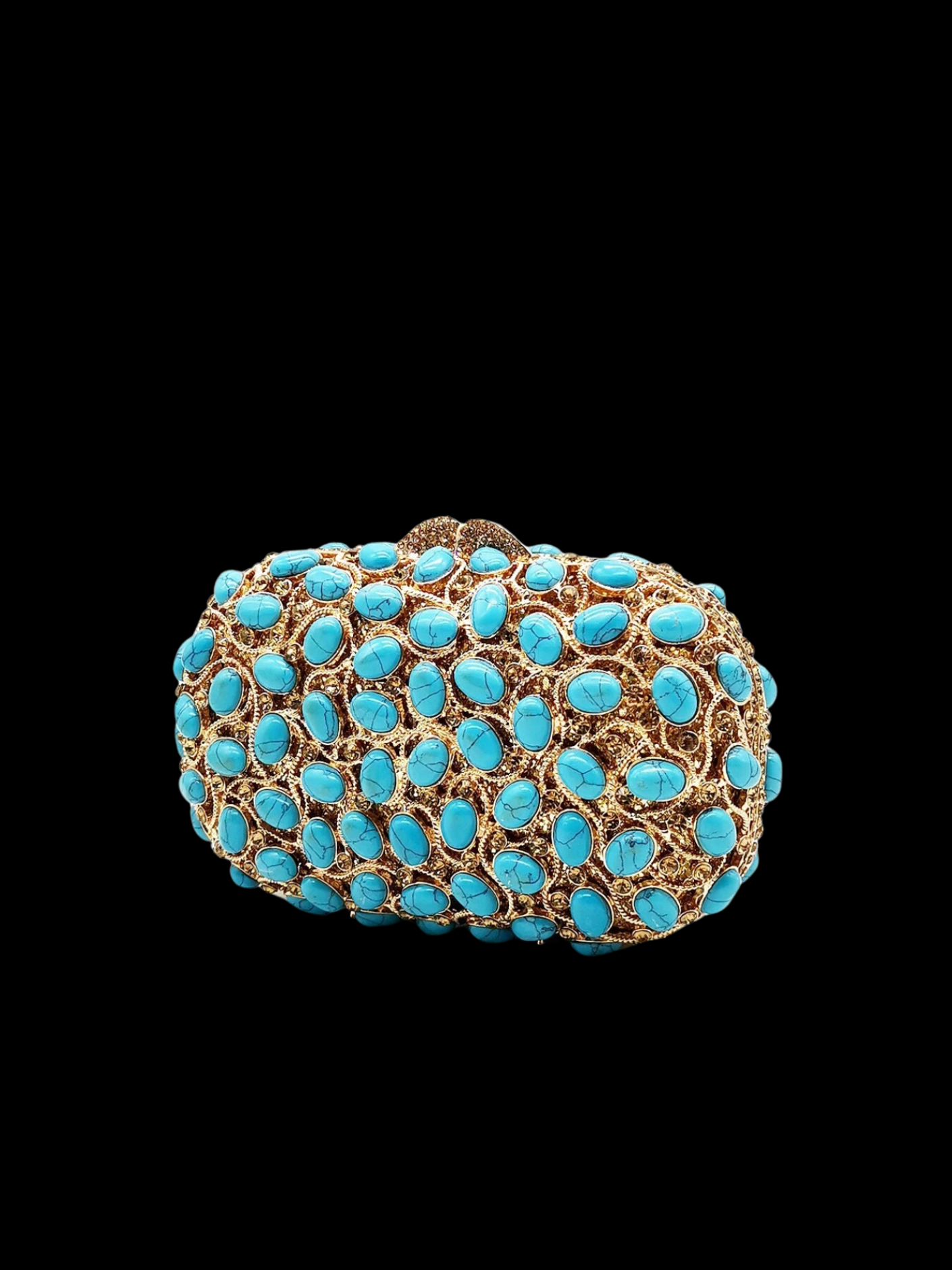 Bolso clutch cartera turquesa