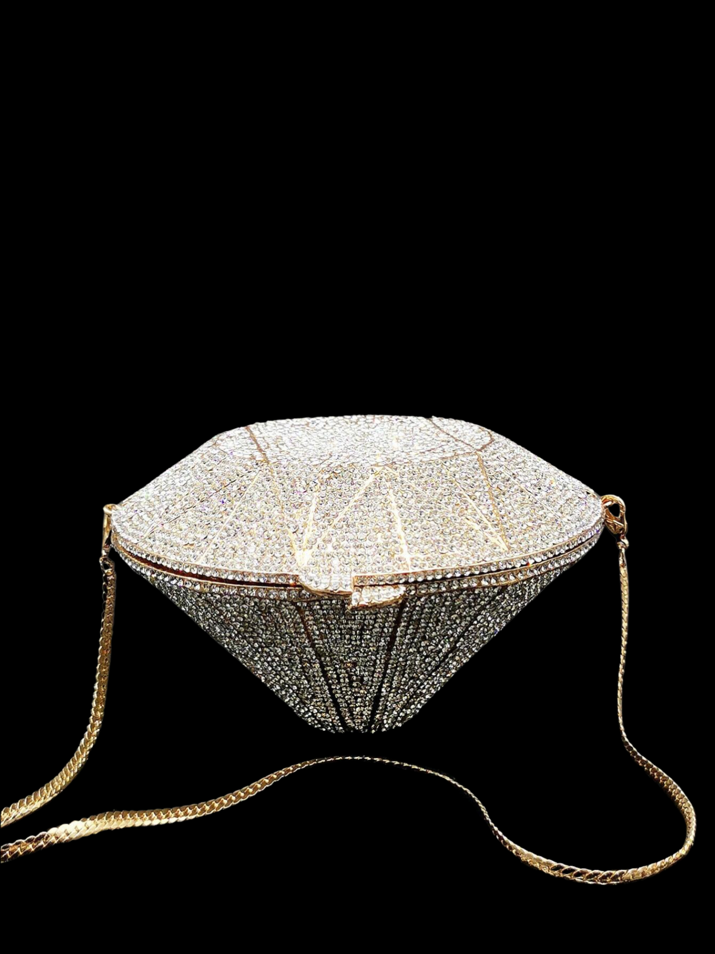 Bolso clutch diamante