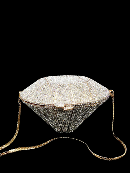 Bolso clutch diamante