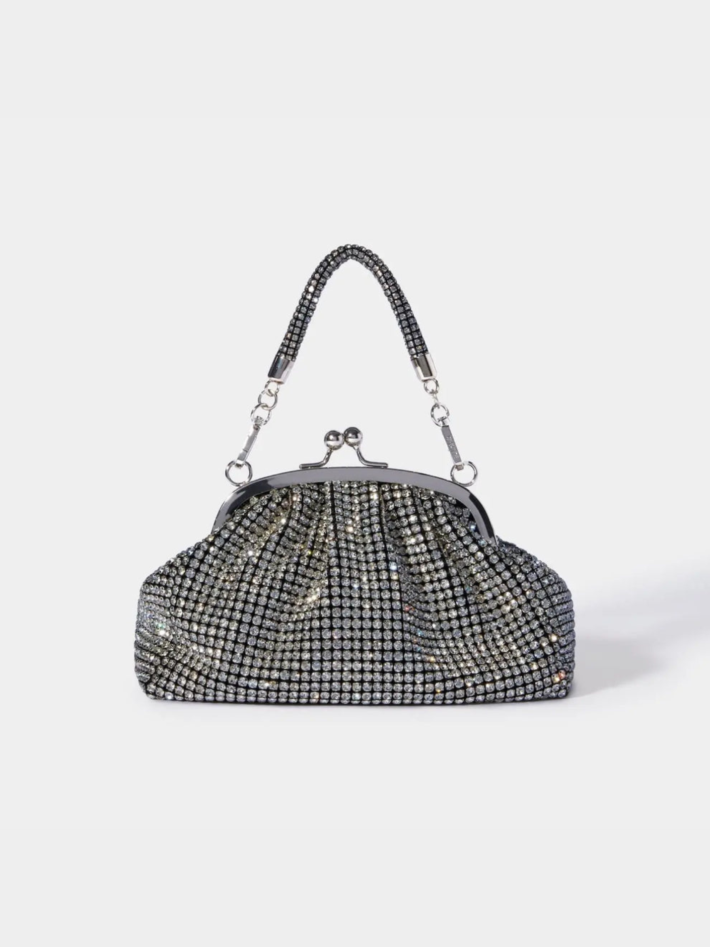 Bolso asa diamantes incrustados