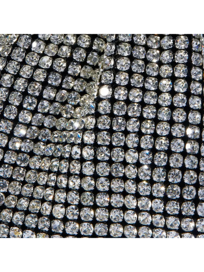 Bolso asa diamantes incrustados