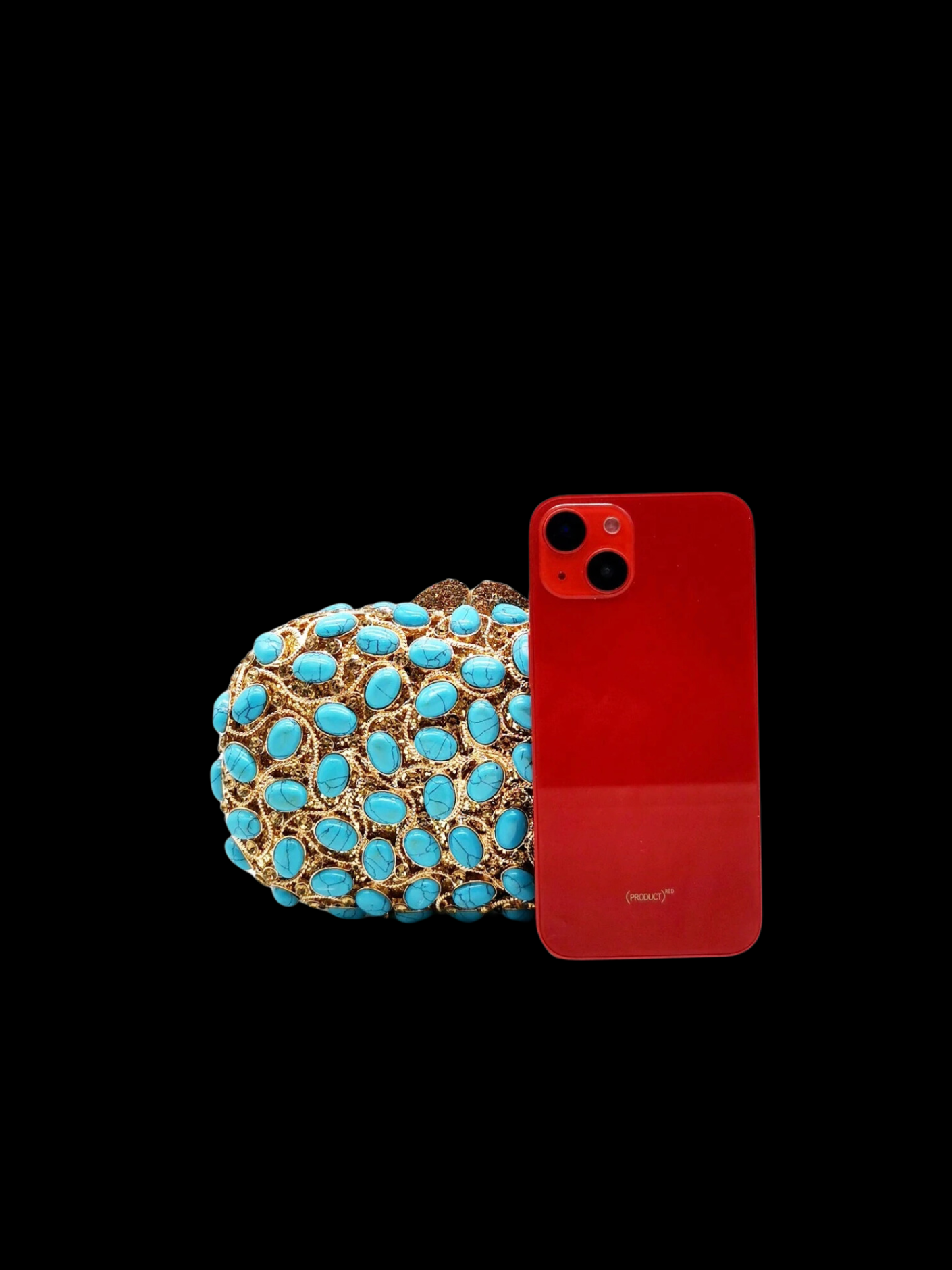 Bolso clutch cartera turquesa