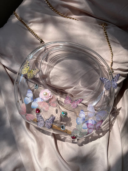 Bolso acrílico mariposas