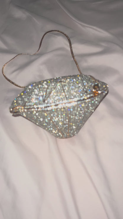 Bolso clutch diamante