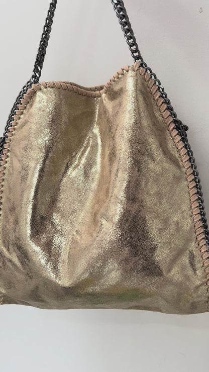 Bolso tote metálico diseño cadena