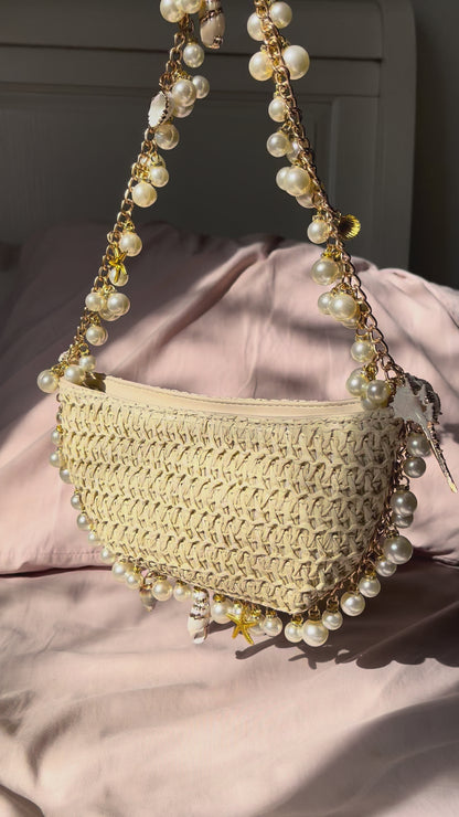 Bolso perlas caracolas
