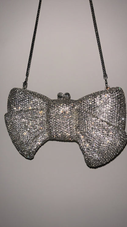 Bolso clutch moño diamantes