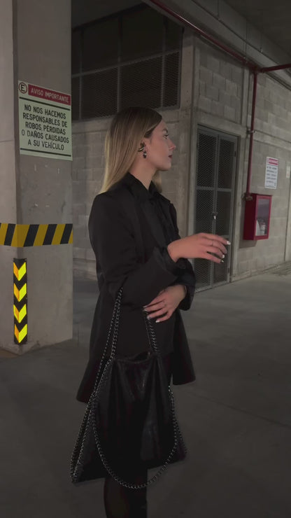 Bolso tote metálico diseño cadena