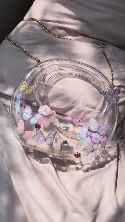 Bolso acrílico mariposas